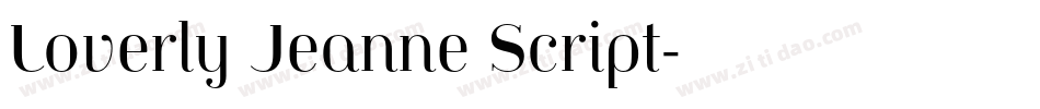 Loverly Jeanne Script字体转换